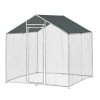 Cotet de exterior Bird 2 x 2 x 2 m otel/polietilena argintiu/verde inchis [pro.tec] HausGarden Leisure, [pro.tec]