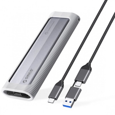 Rack Orico AXM2F-V1 pentru SSD SATA M.2 NGFF, Gri foto