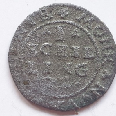 Livonia 1 schilling 1572 argint Jan Hieronimowicz foto