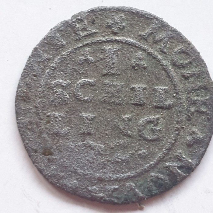 Livonia 1 schilling 1572 argint Jan Hieronimowicz