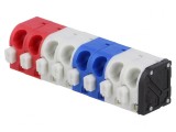 Regletă PCB unghi 45&deg; 8 piste 5mm 0,75mm2
