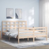 Cumpara ieftin Cadru de pat cu tăblie, 160x200 cm, lemn masiv