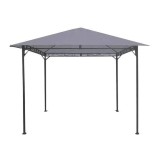 Pavilion pentru gradina/terasa, cadru metalic, gri, 3x3x2.55&nbsp;m, Elena, Gardenline