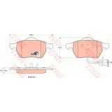 Set placute frana Trw GDB1049, parte montare : Punte fata