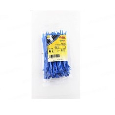 Set 100 buc colier cablu 140x3.6mm din plastic albastru Cobra 9134