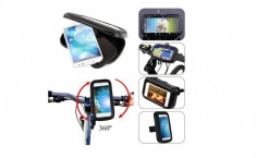 Suport telefon, Universal, pentru bicicleta/motocicleta, Impermeabil foto