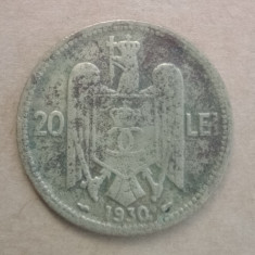 Monedă 20 Lei 1930 - monetăria Paris