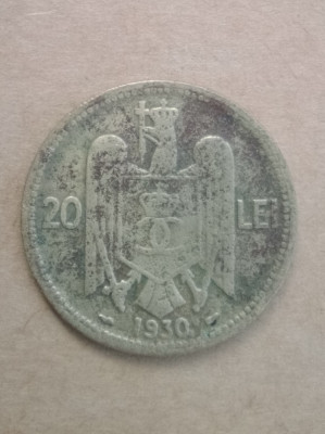 Monedă 20 Lei 1930 - monetăria Paris foto