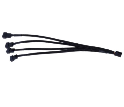 Cabluri multiplicator/ spliter Y pentru conectare a 4 ventilatoare carcasa la mufa 3 sau 4 pini placa de baza, cooler hub fan ventilator cpu pwm, spli foto