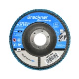 Disc lamelar cu zirconiu P60, 115 mm, pentru metal si inox Breckner Germany
