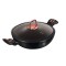 Crati?a marmorata cu capac 30 cm, 4.8 L Berlinger Haus Black Rose Collection BH 7112, neagra, strat titan, compatibila cu toate plitele