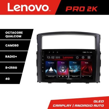 Navigatie Mitsubishi Pajero Lenovo Kit-452 8 core QLED 2K 8+256 360 Android Waze USB Navigatie Internet Youtube Radio CarStore Technology