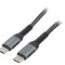 Cablu USB C 2.0, 1m, Negru-Alb, 100W