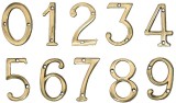 Cifre din Alama pt Usa de Apartament &quot;1&quot; - 1 buc