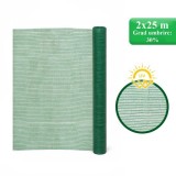 Plasa de umbrire legume, HDPE, UV, 30 g/mp, grad de umbrire 30%, verde, 2x25 m, Strend Pro
