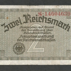 GERMANIA NAZISTA 2 MARCI REICHSMARK 1940 [15] P- 137b , 8 cifre , Litera S