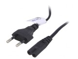 Cablu Alimentare 0,5m Negru CEE 7/16 la IEC C7