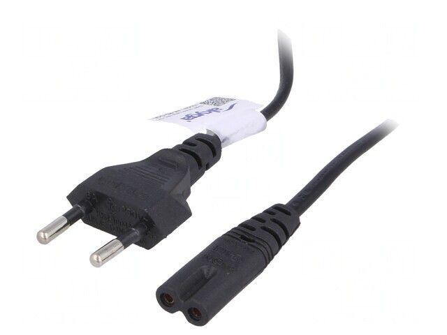 Cablu Alimentare 0,5m Negru CEE 7/16 la IEC C7