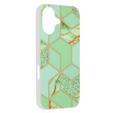 Husa iPhone 16 Techsuit Marble, Green Hex