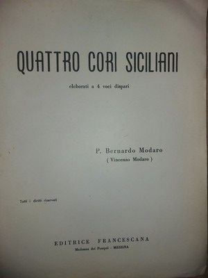 Quattro cori siciliani- P. Bernardo Modaro foto