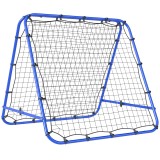 HOMCOM Poartă de Fotbal Pliabilă din PE și Metal, cu Unghi Ajustabil, Ideală pentru Antrenament, 100x95x90cm, Albastru | Aosom Romania