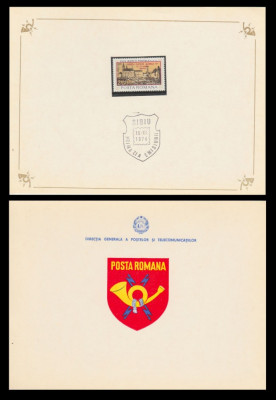 1974 Romania, Expozitia Filatelica Nationala 74, carnet FDC de protocol LP 864 foto