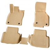 Set de 4 covorase bej cauciuc 3D stil tavita premium pentru VW Passat B8, Golf Sportsvan, Skoda Octavia III, 3