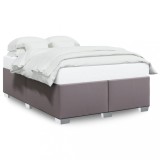 Cumpara ieftin Cadru de pat, gri, 140x200 cm, piele ecologica