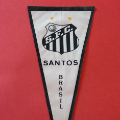 Fanion fotbal FC SANTOS - echipa lui Pele (Brazilia) fara snurul de agatat