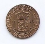 Indiile de Est Olandeze 1 Cent 1956 - Cupru, 23 mm, KM-307.1