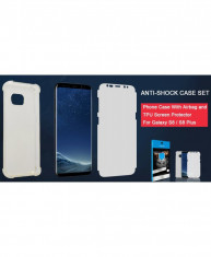 Husa tpu case transparenta + folie protectie ecran samsung galaxy s8 g950f foto