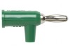 Mufă Banană Verde 4mm 15A 60VDC Neizolată