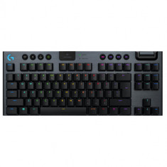 Tastatura Gaming Mecanica Logitech G915 TKL LIGHTSPEED Wireless GL Clicky, USB/Bluetooth, iluminare RGB (Negru)