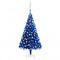 Brad Craciun pre-iluminat cu set globuri, albastru, 180 cm, PVC GartenMobel Dekor