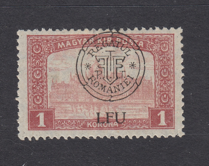 ROMANIA 1919 CLUJ ORADEA PARLAMENT EROARE LFU IN LOC DE LEU MH