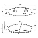 Placute frana Jeep Cherokee (Xj) 09.83-09.01, Grand Cherokee 2 (Wj Wg) 09.98-09.05, Fata, BREMBO