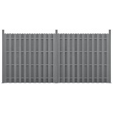 [neu.holz]&reg; Gard Jupiter 2 panouri, 185 x 376 cm, WPC, gri HausGarden Leisure