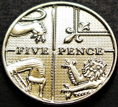 Moneda 5 PENCE - MAREA BRITANIE, anul 2013 * cod 1784 A = UNC foto