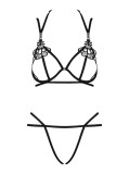 Set Lenjerie Fantezie Sexy Badossa, Negru,&nbsp; S/M, Obsessive