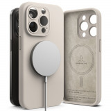 Husa Ringke Silicone Magnetic MagSafe pentru Apple iPhone 15 Pro Max Bej, Silicon, Carcasa