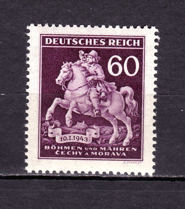 ✅ (S40) Germania Reich 1943 Boemia și Moravia- Ziua Marcii ,serie Mi.113 , MNH