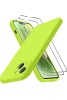 Husa silicon antisoc cu microfibra in interior pentru Iphone 14 Verde Neon, Alt model telefon Huawei
