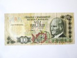 Turcia 100 Lirasi 1970(1976) bancnota lipita cu scoci