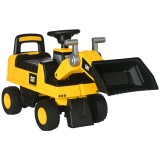 HOMCOM CAT cu Licență pentru Constructii de Condus cu Cupa Manuala, Excavator pentru Copii Mici, cu Claxon | Aosom Romania