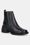 Fly London ghete chelsea de piele HAIL310FLY culoarea negru, cu toc drept, P145310003