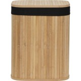 Cumpara ieftin Coș Rufe Bambus / In Mediu Cu Capac 36,5X28,5X47 Cm &ndash; Bamboo / Negru | Organizatoare Baie