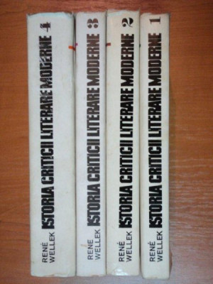 ISTORIA CRITICII LITERARE MODERNE de RENE WELLEK 4 VOL. 1974 foto