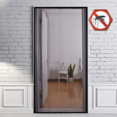 Plasa anti-insecte pentru usa, 2 parti, 75x250cm, gri antracit, silverline foto