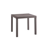Masă Grădină Plastic Leziter Diana 80x80x74 cm Dreptunghiulară Rattan Cappuccino