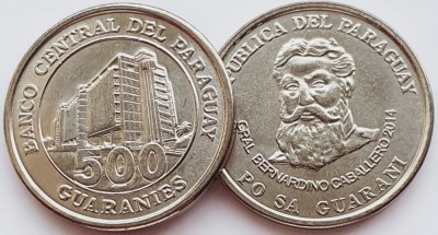 1664 Paraguay 500 Guaranies 2014 General Bernardino Caballero km 195 UNC foto
